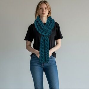 Handmade Chunky Yarn Knitted Scarf